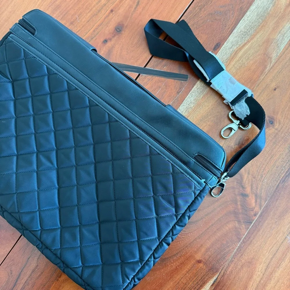 Knomo Quilted Black Laptop Bag